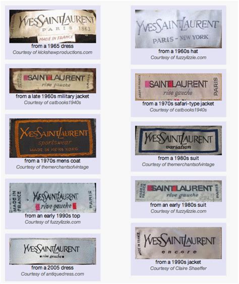 yves saint laurent tag history|saint laurent serial number.